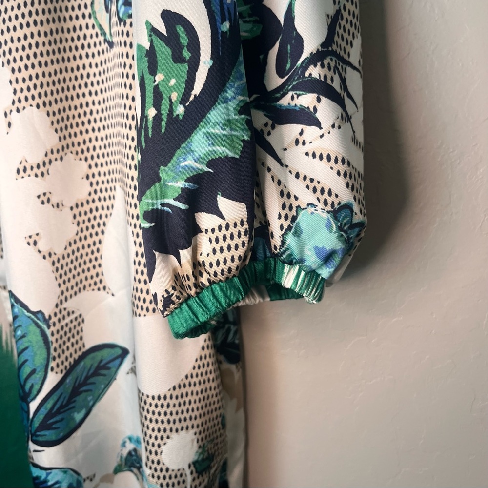 Chico’s Reversible Floral Printed Longline Kimono Ikat Duster Cardigan - Picture 15 of 15